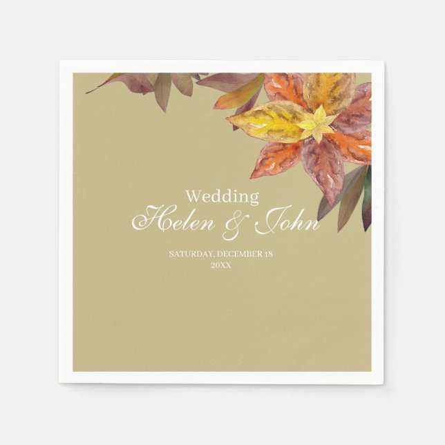 Serviette En Papier Boda Otoñal (Devant)