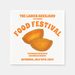 Serviette En Papier Boeuf jamaïcain Patty Food Fest Cuisine caribéenne