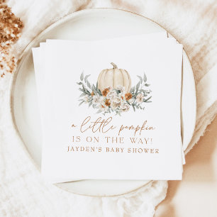 Serviette En Papier BOHEME Terracotta Baby shower Citrouille Floral