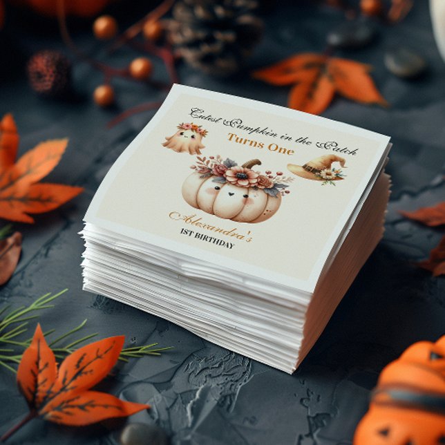 Serviette En Papier Boho Arc-en-ciel Éffrayant premier anniversaire (Créateur téléchargé)