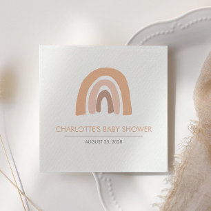 Serviette En Papier Boho Arc-en-ciel rose Brown