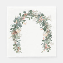 Boho Butterfly Baby Sprinkle Napkins Eucalyptus