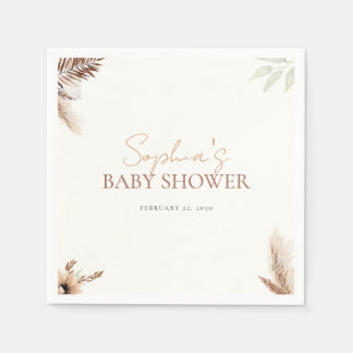 Serviette En Papier Boho Chic - Baby shower - Papier Napkin