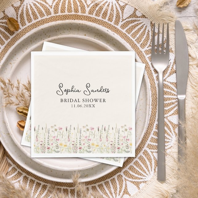 Serviette En Papier "Boho Chic Floral Bridal Shower  (Créateur téléchargé)