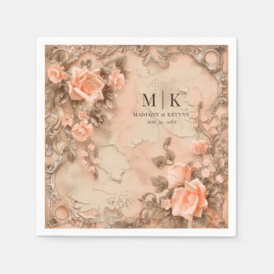 Serviette En Papier Boho Cowgirl Western Florals Mariage Napkins