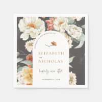 Boho Dark Floral Greenery Mariage botanique