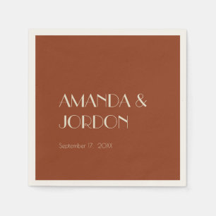 Serviette En Papier Boho Deco d'automne Cocktail Mariage rouille