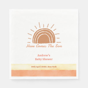 Serviette En Papier Boho Desert Ici Vient Le Fils Bébé Douche