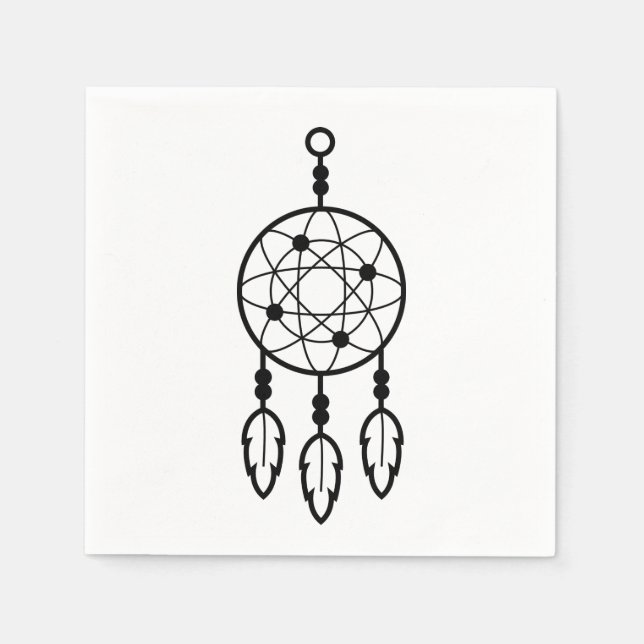 Serviette En Papier Boho Dream Catcher Native American Wedding Party (Devant)