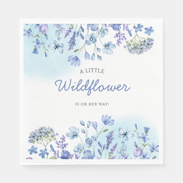 Serviette En Papier Boho fleur sauvage aquarelle Floral Baby Showe (Devant)