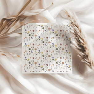 Serviette En Papier Boho Floral Fleur sauvage