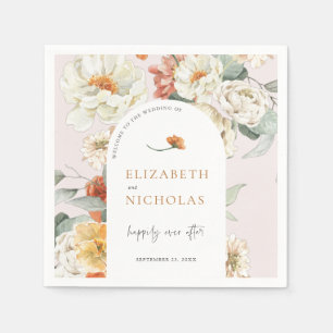 Serviette En Papier Boho Floral Greenery Mariage botanique