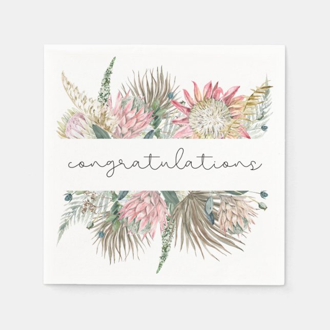 Serviette En Papier Boho Flower Cocktail Napkins (Devant)