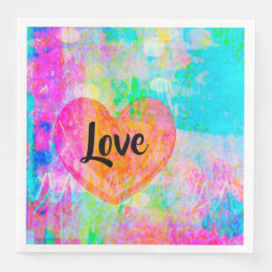 Serviette En Papier Boho Heart Love