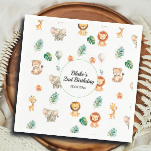 Serviette En Papier Boho Jungle Animaux