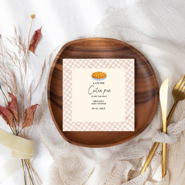 Serviette En Papier Boho Little Cutie Pie Thanksgiving Baby shower (Créateur téléchargé)