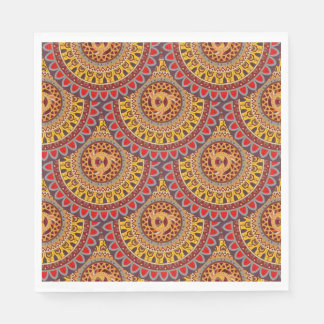 Serviette En Papier Boho mandala design motif abstrait