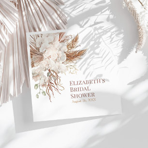 Serviette En Papier Boho Neutral Pampas Grass Fête des mariées Napkins