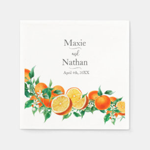 Serviette En Papier Boho Orange Blossom Mariage