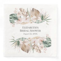 Serviette en papier Boho Orchidée Tropicale et Mon