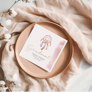 Serviette En Papier Boho Pink de classe Année de la fête de graduation