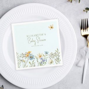 Serviette En Papier Boho printemps floral personnalisé baby shower gar