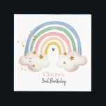 Serviette En Papier Boho Rainbow Birthday Naples Rainbow Party Pastel<br><div class="desc">♥ Rainbow serviettes en papier à thème pour votre célébration parfaite. Tous les détails sont DESSUS À LA MAIN,  vous pouvez être sûr que ce design est unique.</div>