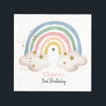 Serviette En Papier Boho Rainbow Birthday Naples Rainbow Party Pastel<br><div class="desc">♥ Rainbow serviettes en papier à thème pour votre célébration parfaite. Tous les détails sont DESSUS À LA MAIN,  vous pouvez être sûr que ce design est unique.</div>