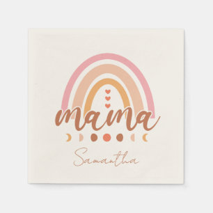 Serviette En Papier Boho Rainbow Mama avec phases de lune