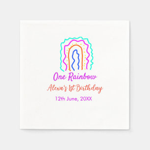 Serviette En Papier Boho Rainbow un anniversaire enfants brillant rétr