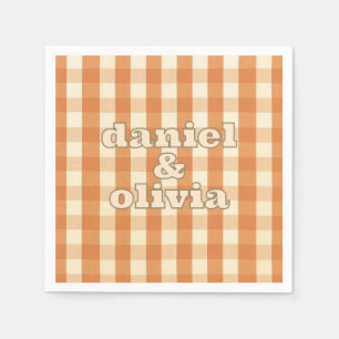 Serviette En Papier Boho Retro Super coloré Wavy Mariage