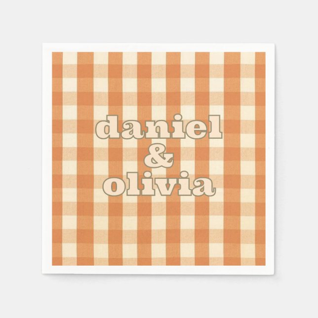 Serviette En Papier Boho Retro Super coloré Wavy Mariage (Devant)