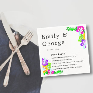 Serviette En Papier Boho Rustic Coloré Roses été Floral Mariage