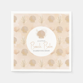 Serviette En Papier Boho Shell Beige Ocean Baby shower
