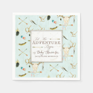 Serviette En Papier Boho Tribal Deer Croisé Flèches Baby shower Garçon