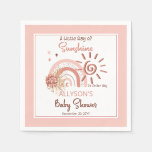 Serviette En Papier Boho Un petit rayon de soleil Baby shower fille