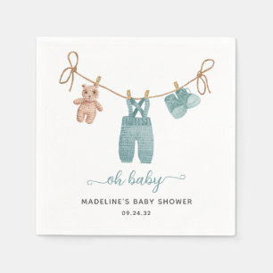 Serviette En Papier BOHO Vêtements de bébé Baby shower garçon