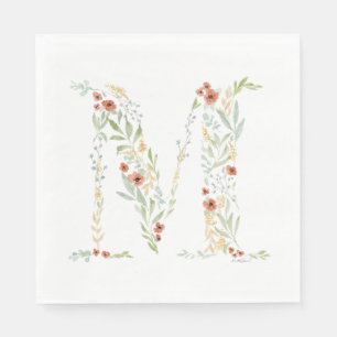 Serviette En Papier Boho Watercolor Floral