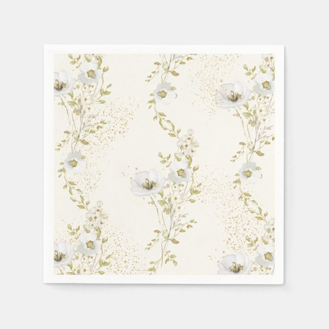 Serviette En Papier Boho Wildflowers Fête de Mariage  (Devant)