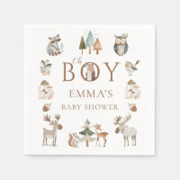Boho Woodland Animaux Oh Boy Baby shower