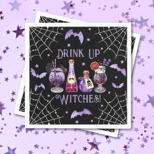 Serviette En Papier Boire des sorcières Cocktails et Costume Halloween