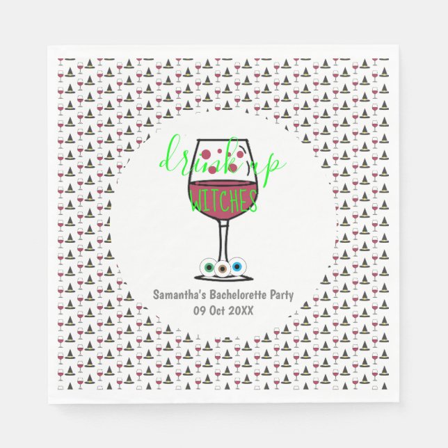 Serviette En Papier Boire des sorcières Halloween Bachelorette (Devant)