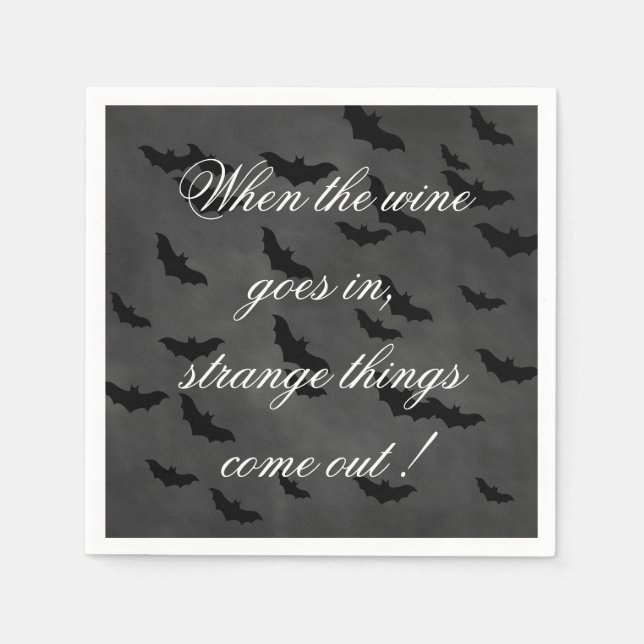 Serviette En Papier Boire du vin Halloween Napkin (Devant)