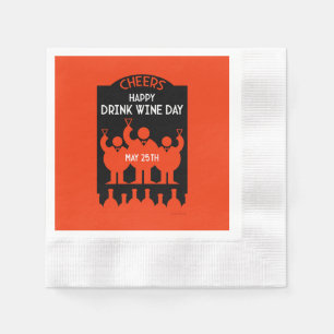 Serviette En Papier Boire la journée du vin 25 mai