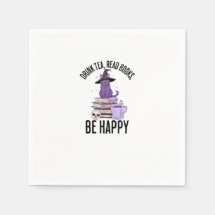 Serviette En Papier Boire Lire Livres Whimsigoth Halloween Design