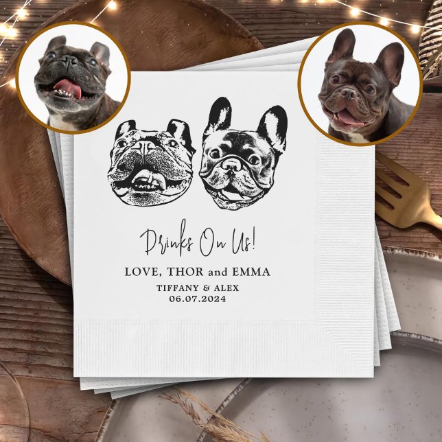 Serviette En Papier Boire Sur Nous Animaux Personnalisés Dessin À La M (Créateur téléchargé)