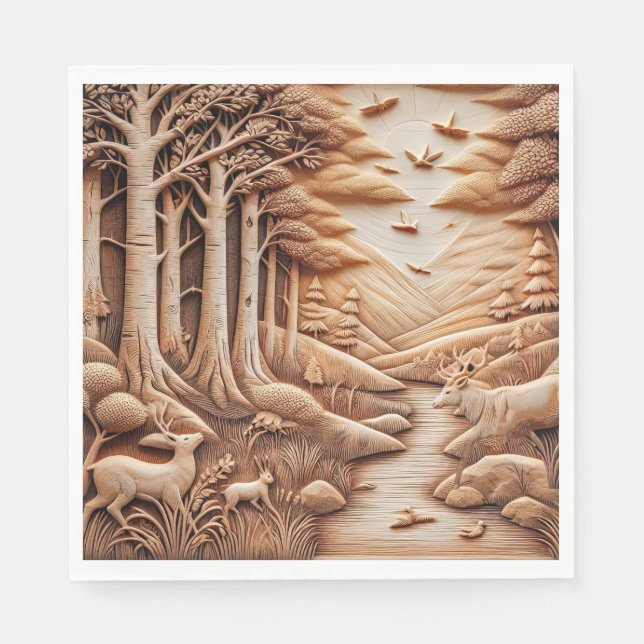 Serviette En Papier Bois (Devant)