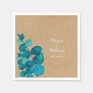 Serviette En Papier Bois de eucalyptus rustique