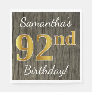 Serviette En Papier Bois de Faux, anniversaire d'or de Faux