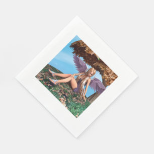 Serviette En Papier Bois de rêve d'ange d'automne Art Fantastique